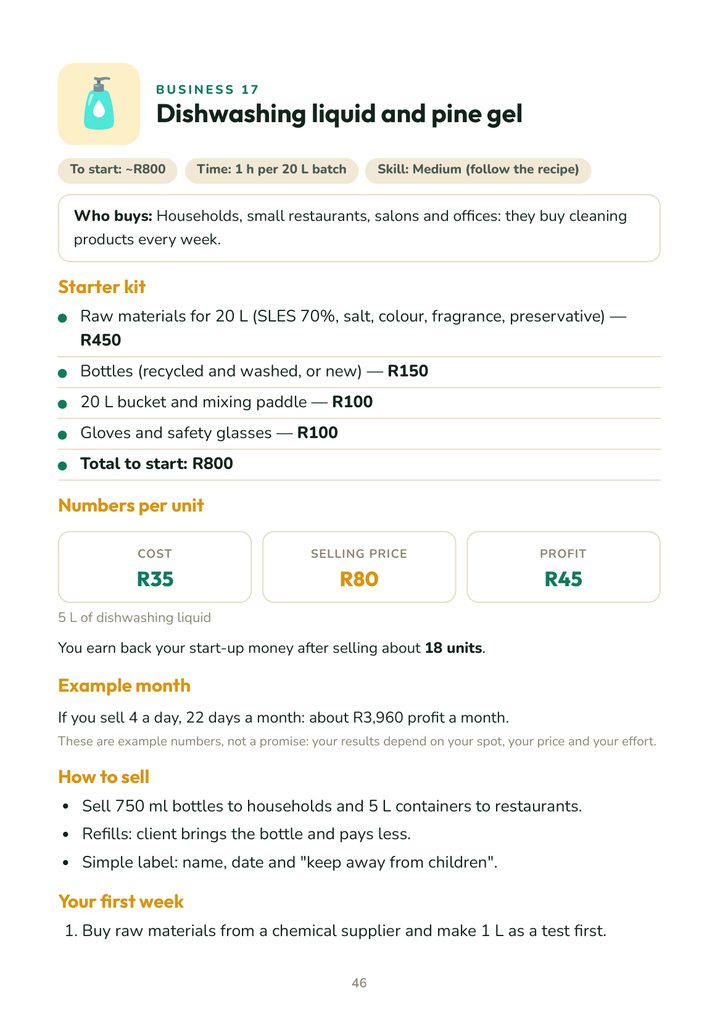 Page from Side Hustle SA